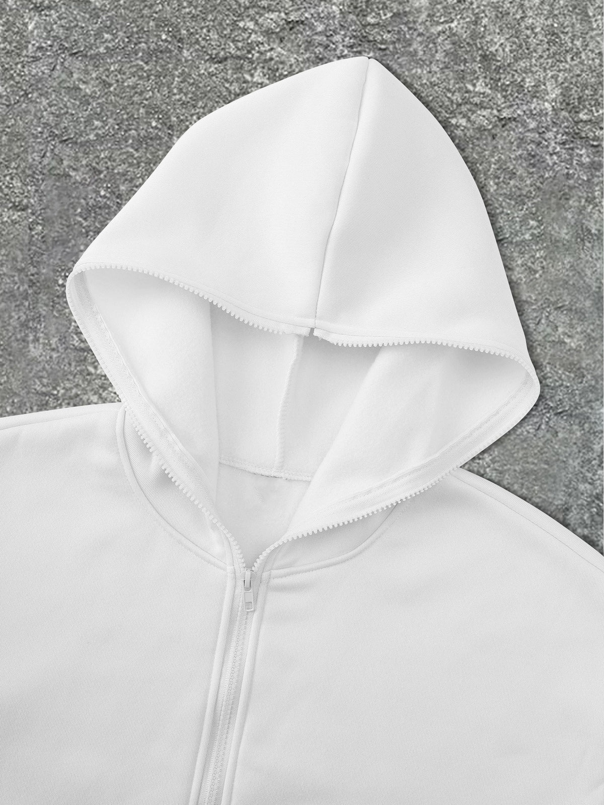 Warner Bros Official Casual Full-Zip Hooded Cardigan Sweatshirt with Kangaroo Pocket, Ribbed Cuffs and Hem, Loose Drop Shoulder Unisex Streetwear Versatile Outerwear for Autumn/Winter Daily Street Trend Long-Sleeve Hoodie - White