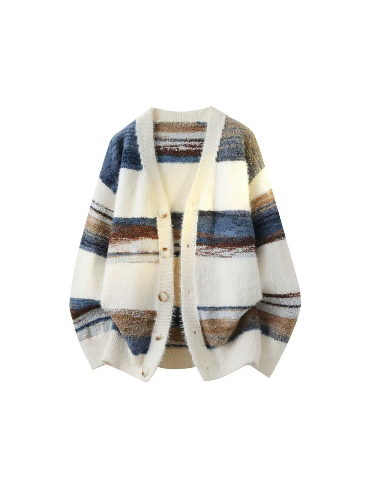 Men's Autumn/Winter Style - Buttoned Cardigan Jacket, Contrast Color Fashion Long Sleeve Design, Suitable for Casual Dates and Outdoor Activities - Comfortable Ted Fabric, Urban Style, Versatile Piece - Mixed colors
