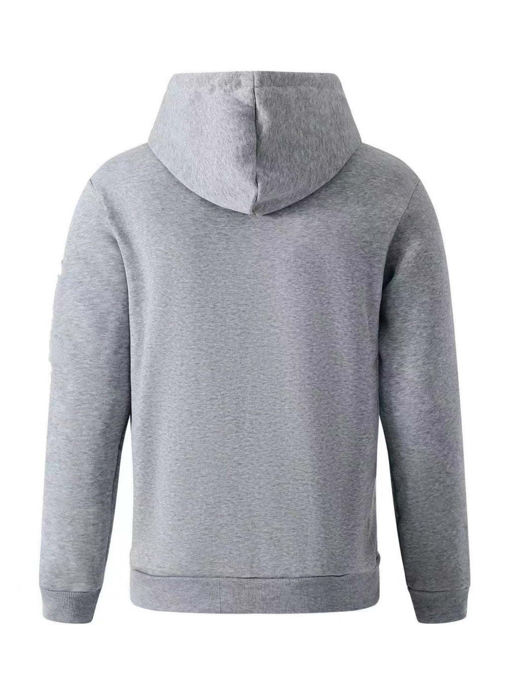 Men's Zip-Up Hooded Sweatshirt Cardigan Jacket with Simple Vertical Calvin English Print, Casual, Fashionable, Versatile, for Daily Commuting, Long-Sleeve Top - Light Grey