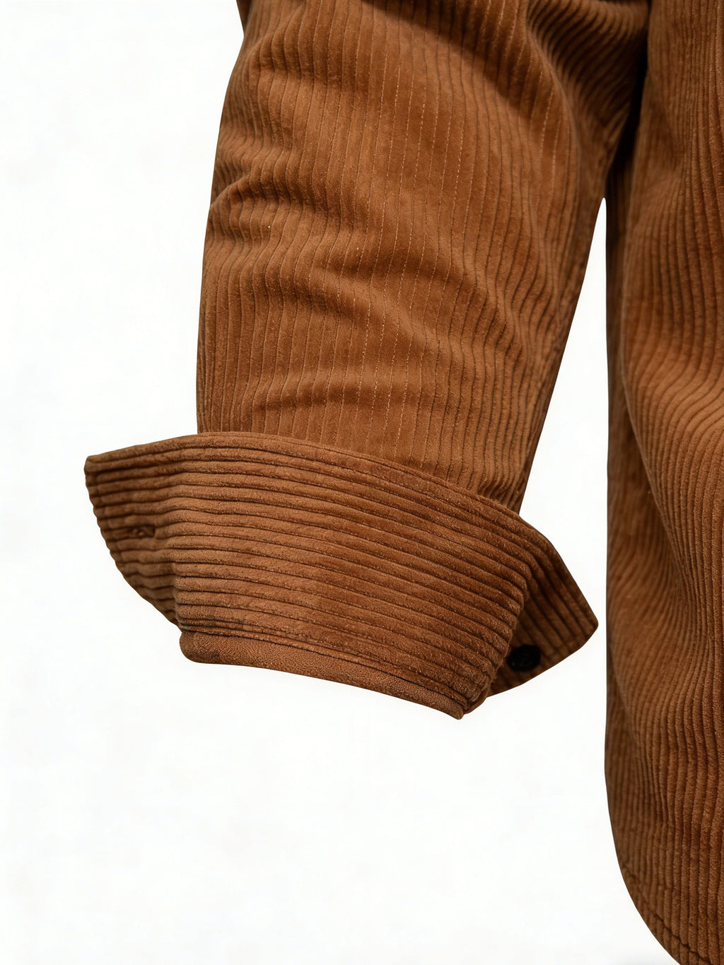 Men'S Fashion Versatile Casual Long-Sleeve Shirt, Multiple Colors Available, Pocket Design Corduroy Top Shirt Jacket - Coffee Color