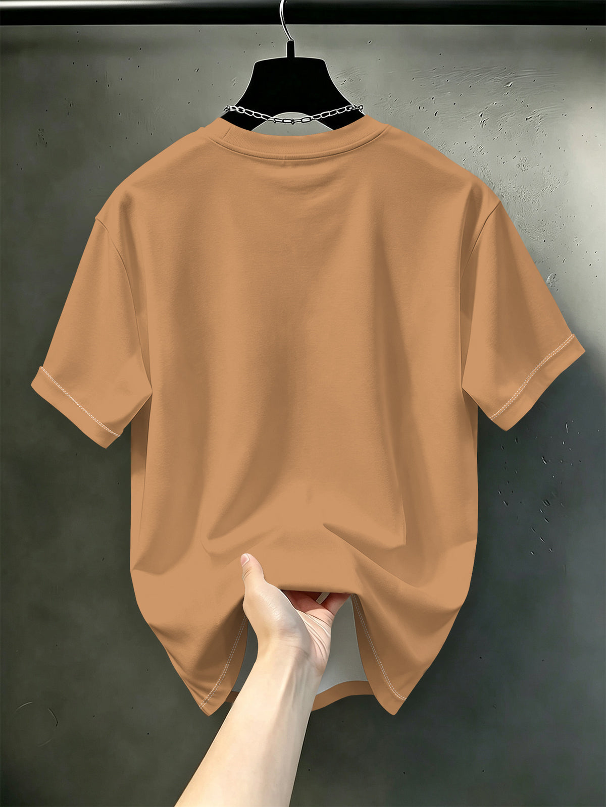 [Printed Design – Not Textured] New Men's Short-Sleeve T-Shirt, Casual, Versatile, Comfortable, and Breathable Top. Suitable for Daily Commuting and Outings, Loose Fit for a Slimming Effect, Ideal as a Base Layer. Simple, Trendy Brand Texture,  Basic - Mixed Color 3