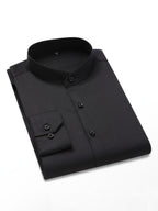 New Fashion Casual Stand Collar Long Sleeve, Smart Casual - Black