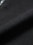 Men's Half-Turtleneck V-Neck Long-Sleeve Base Layer with Small Zipper, Understated and Mature, Seamlessly Transitions Between Business and Casual Settings - SINBOS - Black