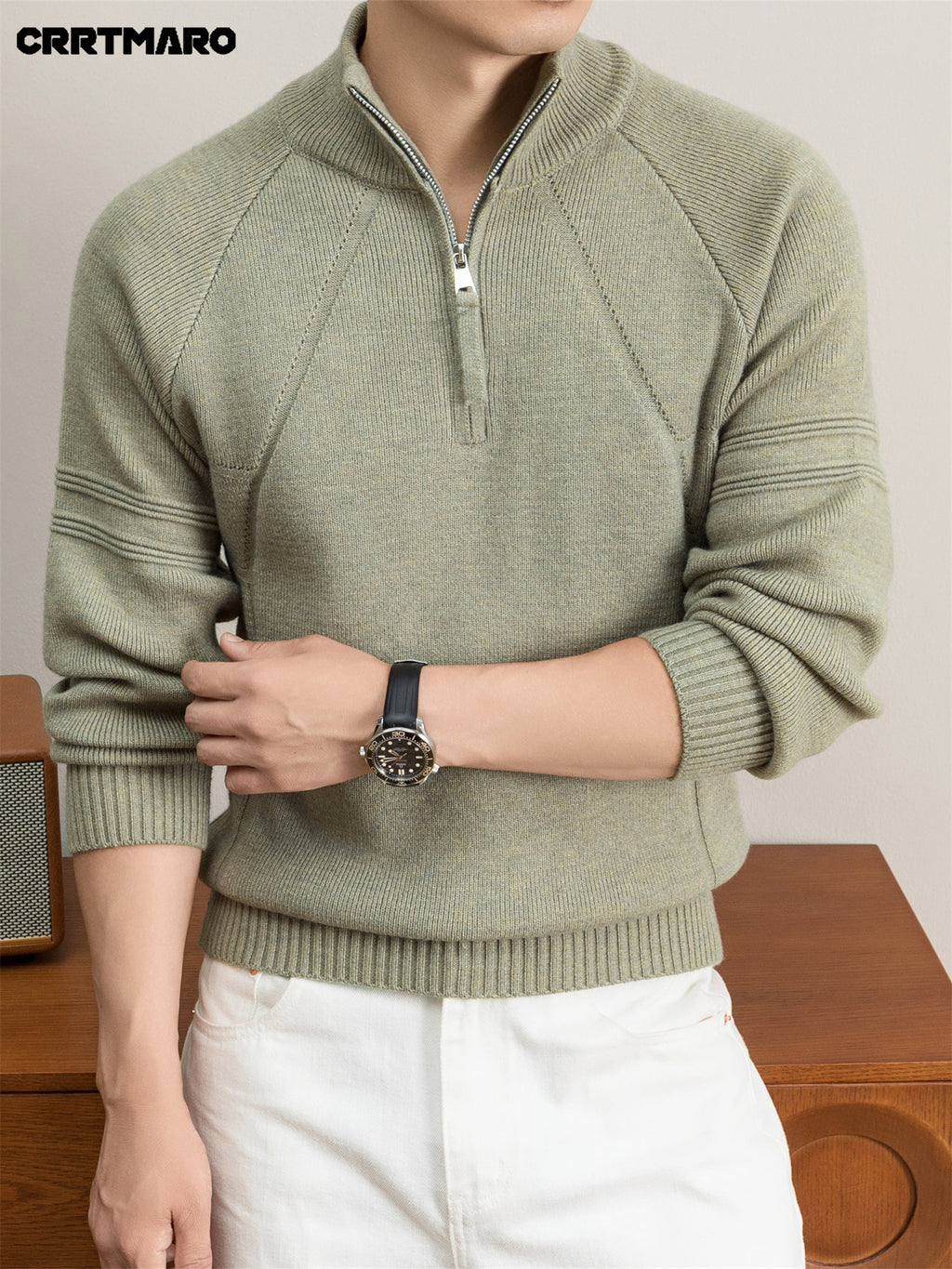 Men'S Knit Cardigan, Warm Long Sleeve Casual Top for Fall And Winter - Green