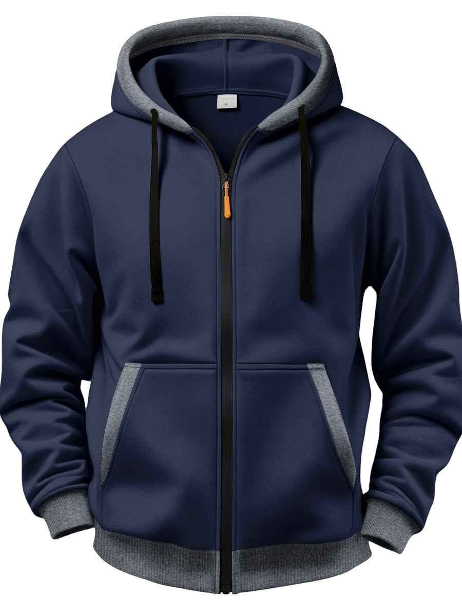 3pcs Set Vintage Sunset Mountain Peak Letter Small Print Zip-Up Hooded Sweatshirt for Men and Women, Spring/Autumn Contrast Trim Full-Zip Cardigan Jacket, Outdoor Mountain Style Loose Fit Casual 3pcs Versatile Zip-Up Hoodie Set - Teal+Black+Dark Gray