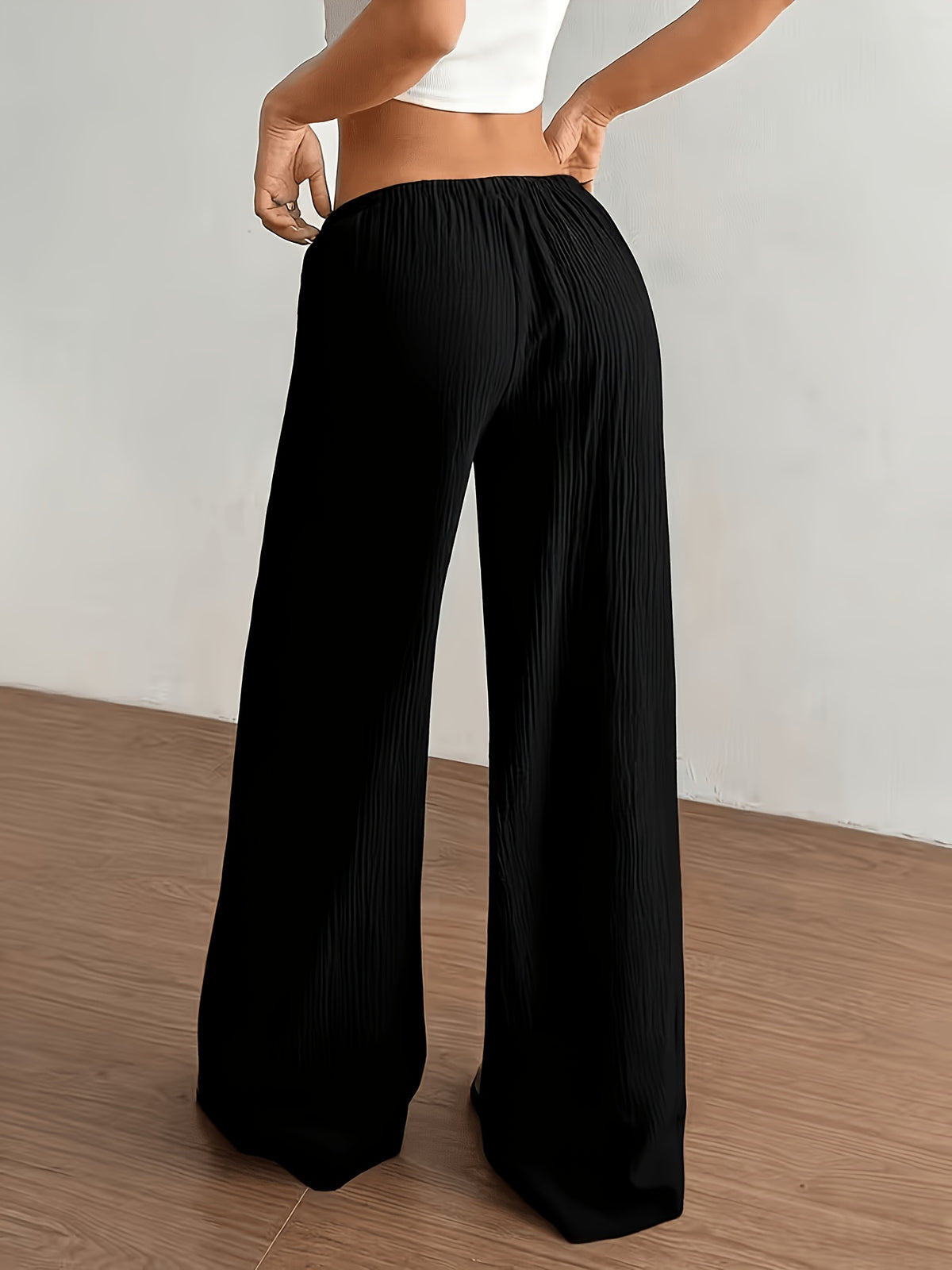 3pcs Women's Long Pants, Elegant Straight-Leg Trousers, Simple and Casual, Suitable for Daily Wear and Vacation - Coffee + Khaki + Black
