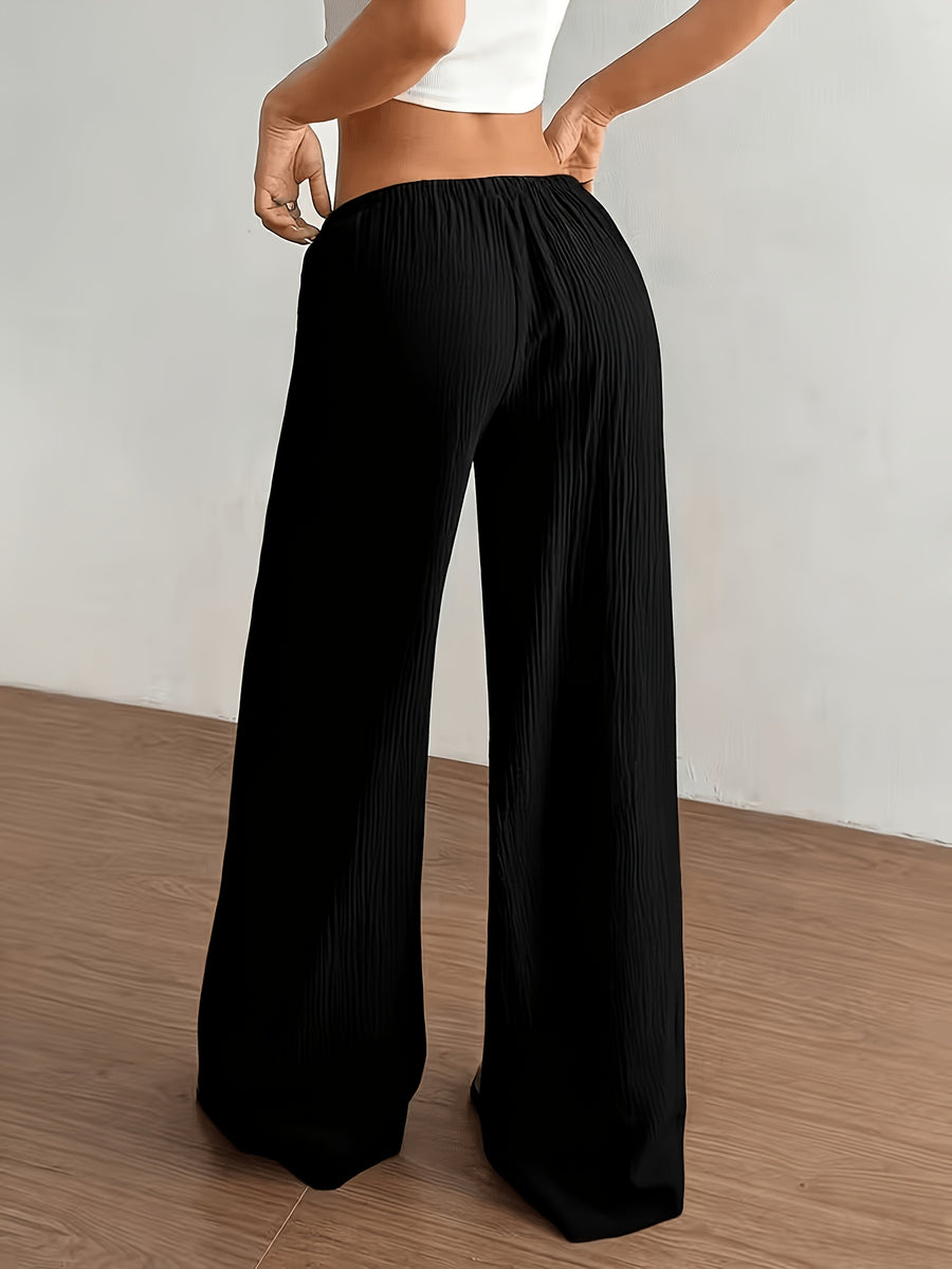 3pcs Women's Long Pants, Elegant Straight-Leg Trousers, Simple and Casual, Suitable for Daily Wear and Vacation - Coffee + Khaki + Black