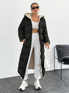 Fashionable and Elegant Thick Coat - Black