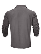 New Style Lapel European And American Style Men'S T-Shirt, Solid Color, Cross-Border Foreign Trade Men'S Long-Sleeve Polo Shirt - Dark Gray