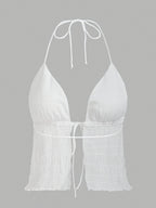 Women'S Fashion Elegant Casual Mesh Cami - White