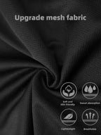 Men'S Versatile Fashion T-Shirt, Unisex Comfortable Short Sleeve Tee, Mesh Breathable Short Sleeve - Black