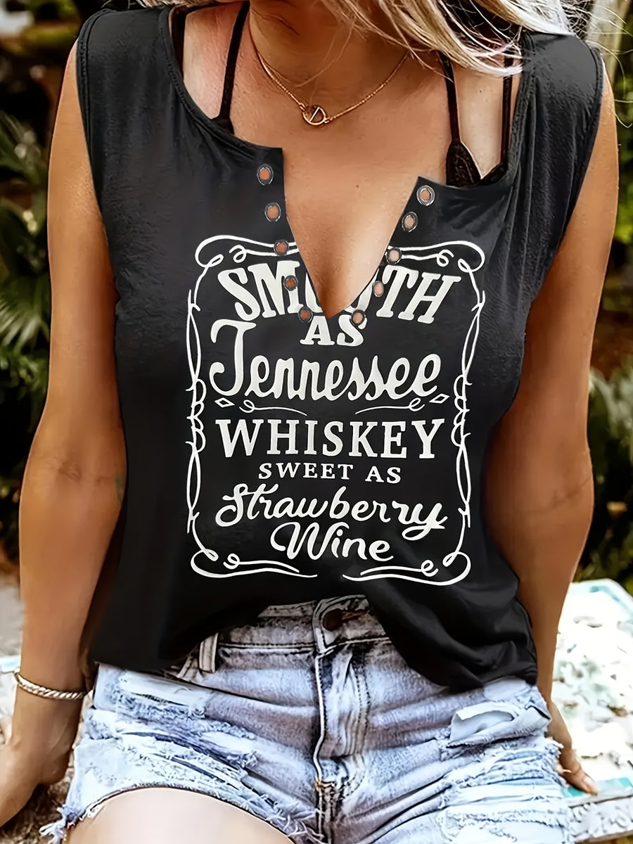Women'S Casual Tank Top - Black