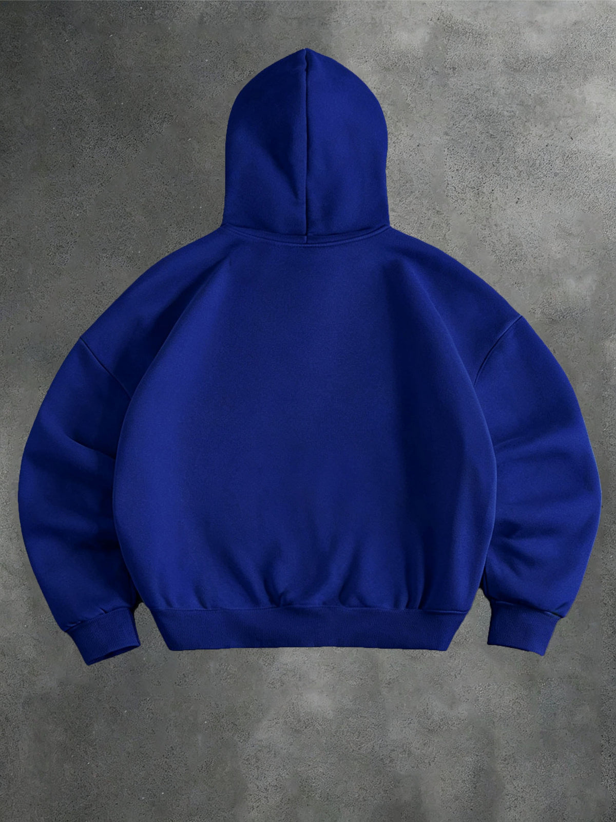 Men's Solid Color Drop Shoulder Zip-Up Sweatshirt, Double-Layer Hooded Sweatshirt Jacket, Long-Sleeve -Lined Jacket, Men's Zip-Up Cardigan for Spring/Autumn Casual Wear, Cropped Hooded Sweatshirt with Pockets and Drawstring, Suitable for Outings - Blue 1
