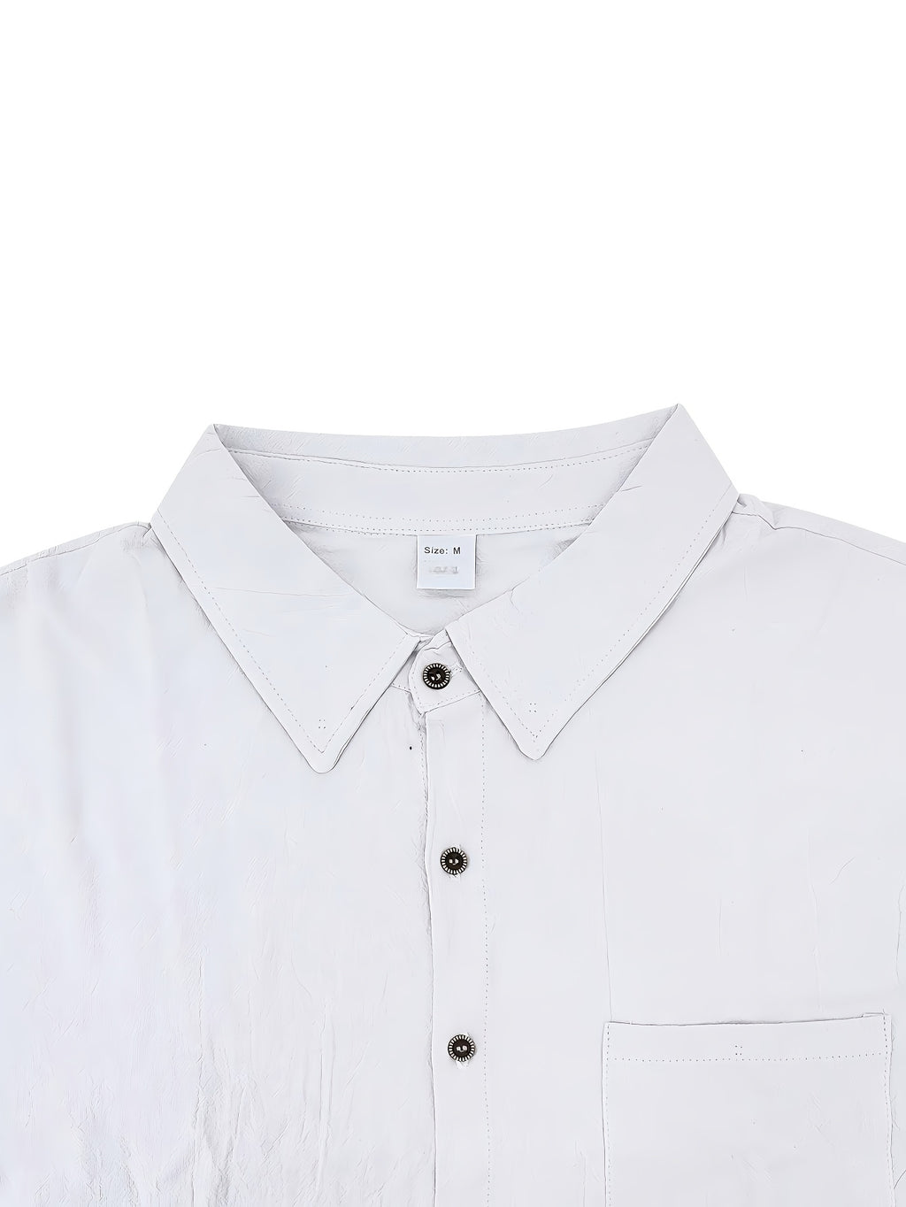 Men's Short-sleeve Shirt, Made of Comfortable and Breathable Fabric, Suitable for Daily Outings, Outdoor Sports, Travel, and Vacations. Lightweight and Airy with a Regular Fit, Ideal for the Beach, Hiking, Evening Wear, and Casual Street Style. - White