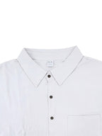 Men's Short-sleeve Shirt, Made of Comfortable and Breathable Fabric, Suitable for Daily Outings, Outdoor Sports, Travel, and Vacations. Lightweight and Airy with a Regular Fit, Ideal for the Beach, Hiking, Evening Wear, and Casual Street Style. - White