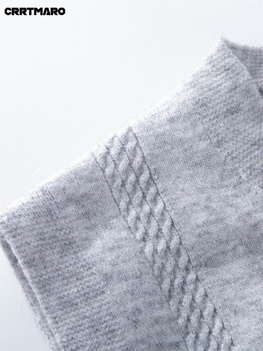 Men'S Thick Knit Cardigan, Warm Casual Layering Top for Fall And Winter - Dark Gray