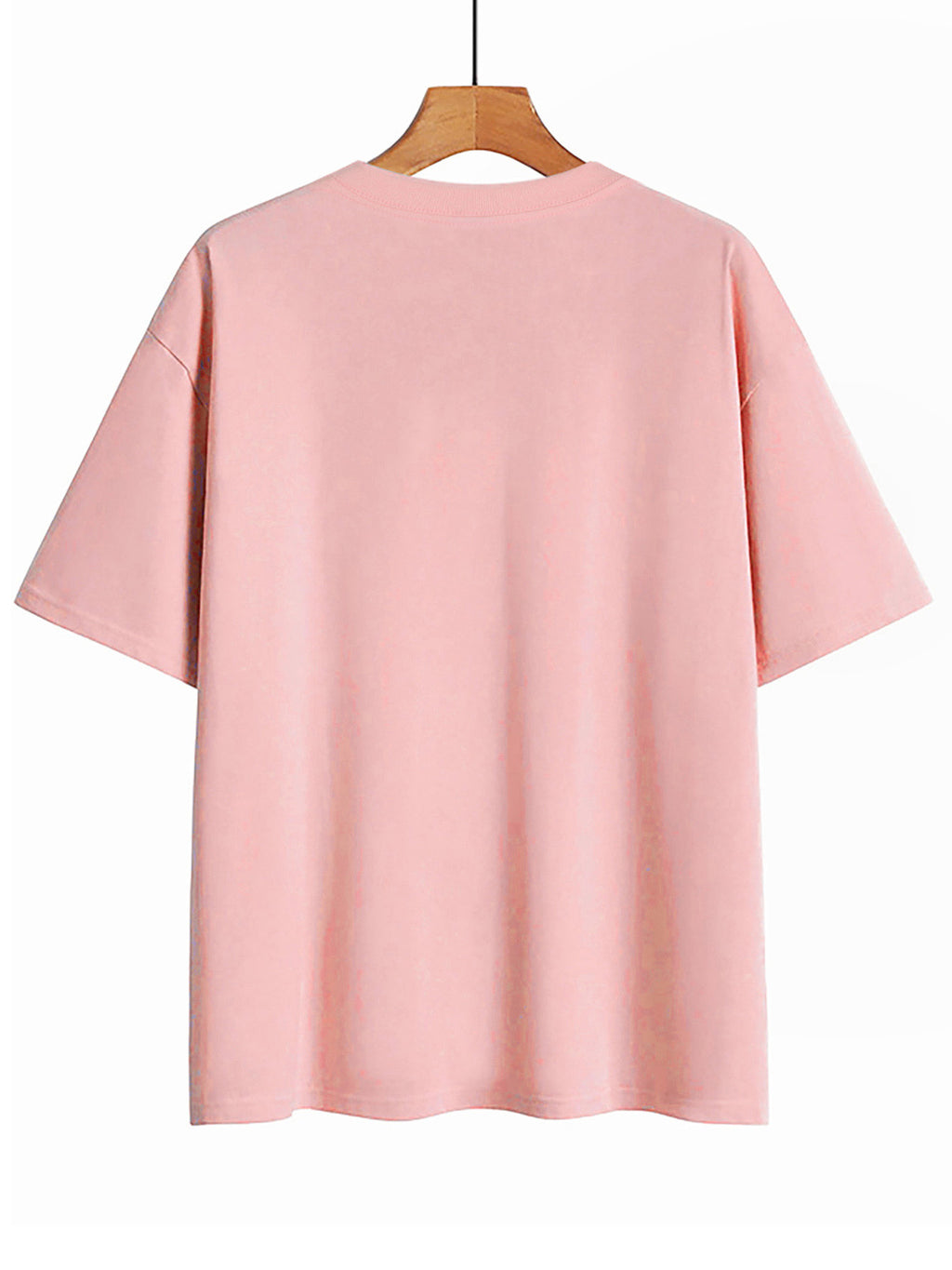 Graphic Print T-shirt, Short Sleeve Crew Neck Casual Top for Summer & Spring, Women's Clothing - Pink