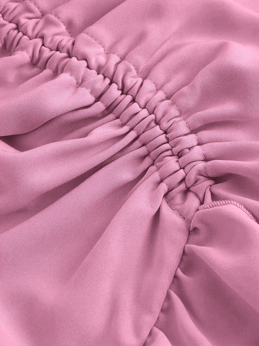 New Fashion Asymmetrical Pleated Hem Design Multi-layered Women's Skirt - Violet
