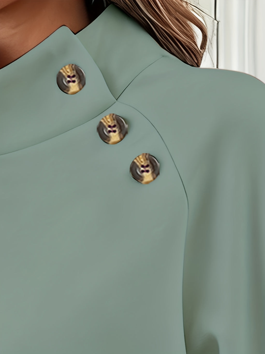 Women'S Fashion High-Neck Sweatshirt - Viridity