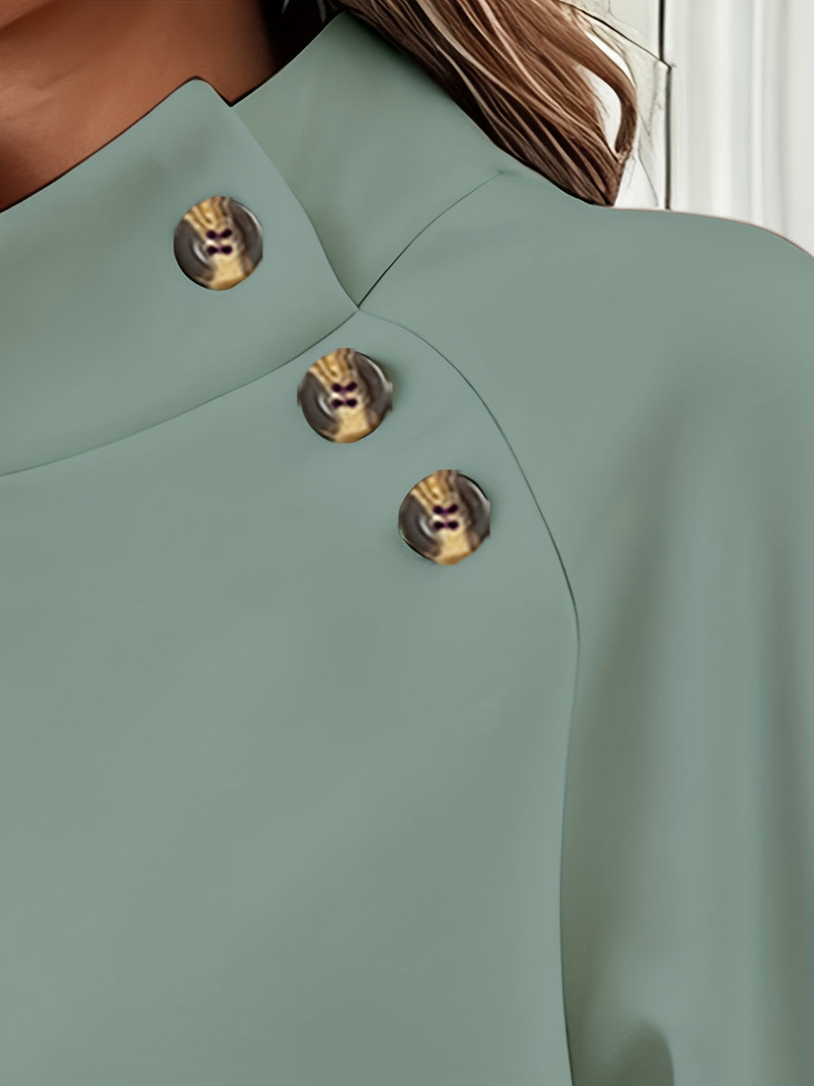 Women'S Fashion High-Neck Sweatshirt - Viridity