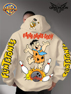 Warner Official Men's Hoodie, Stone Primitive for Man Bowling Impact Funny Anime Printed Design, Machine Washable, Warm and Casual for Autumn and Winter, Daily Drawstring Hoodie, Multi Functional Sports and Leisure Loose Version - Apricot