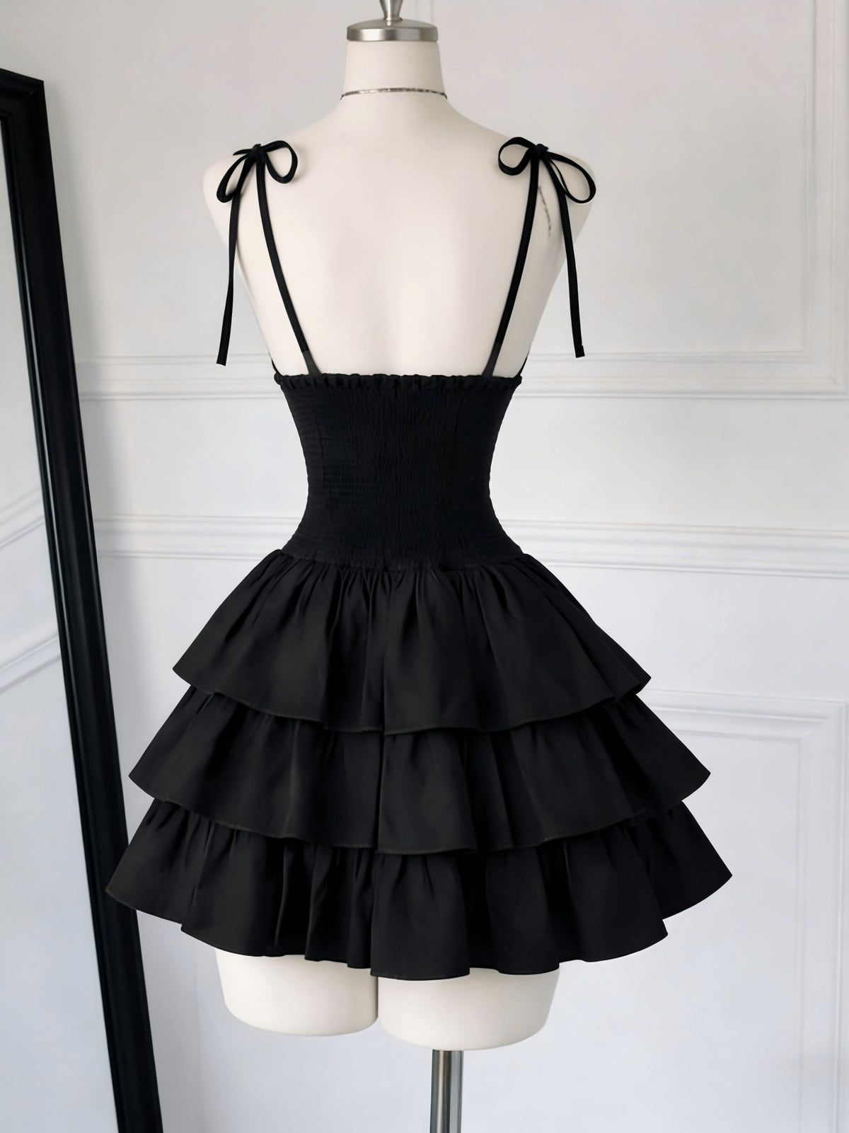 Y2K Spring Summer Cami Dress - Black