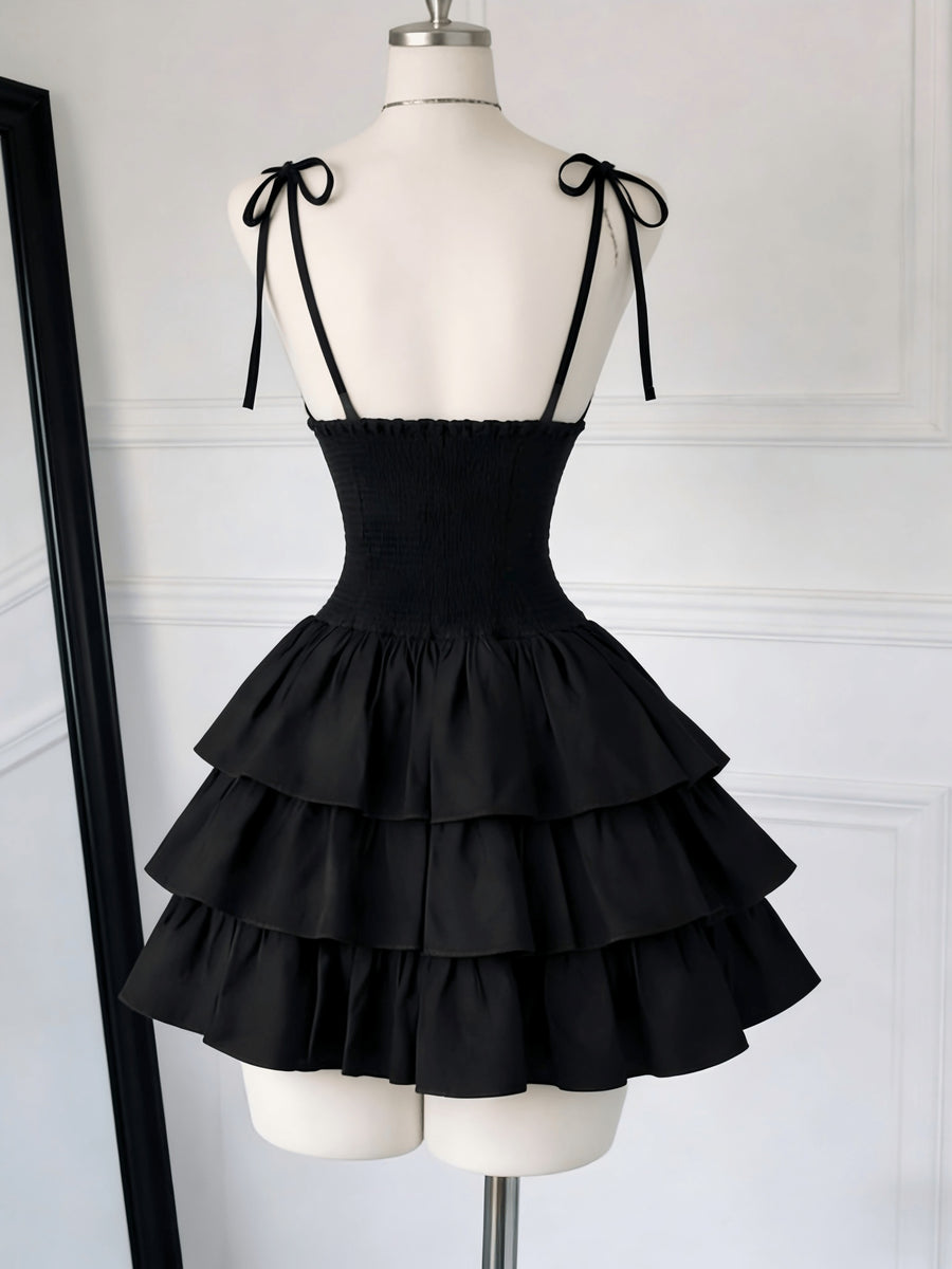 Y2K Spring Summer Cami Dress - Black