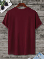 Men'S Short-Sleeve Top with a Three-Color Patchwork Design, Featuring a Logo. Manufactured by a Factory for All Seasons, This Comfortable And High-Quality Casual Sportswear Is Tailored for Men - Mixed Color 3