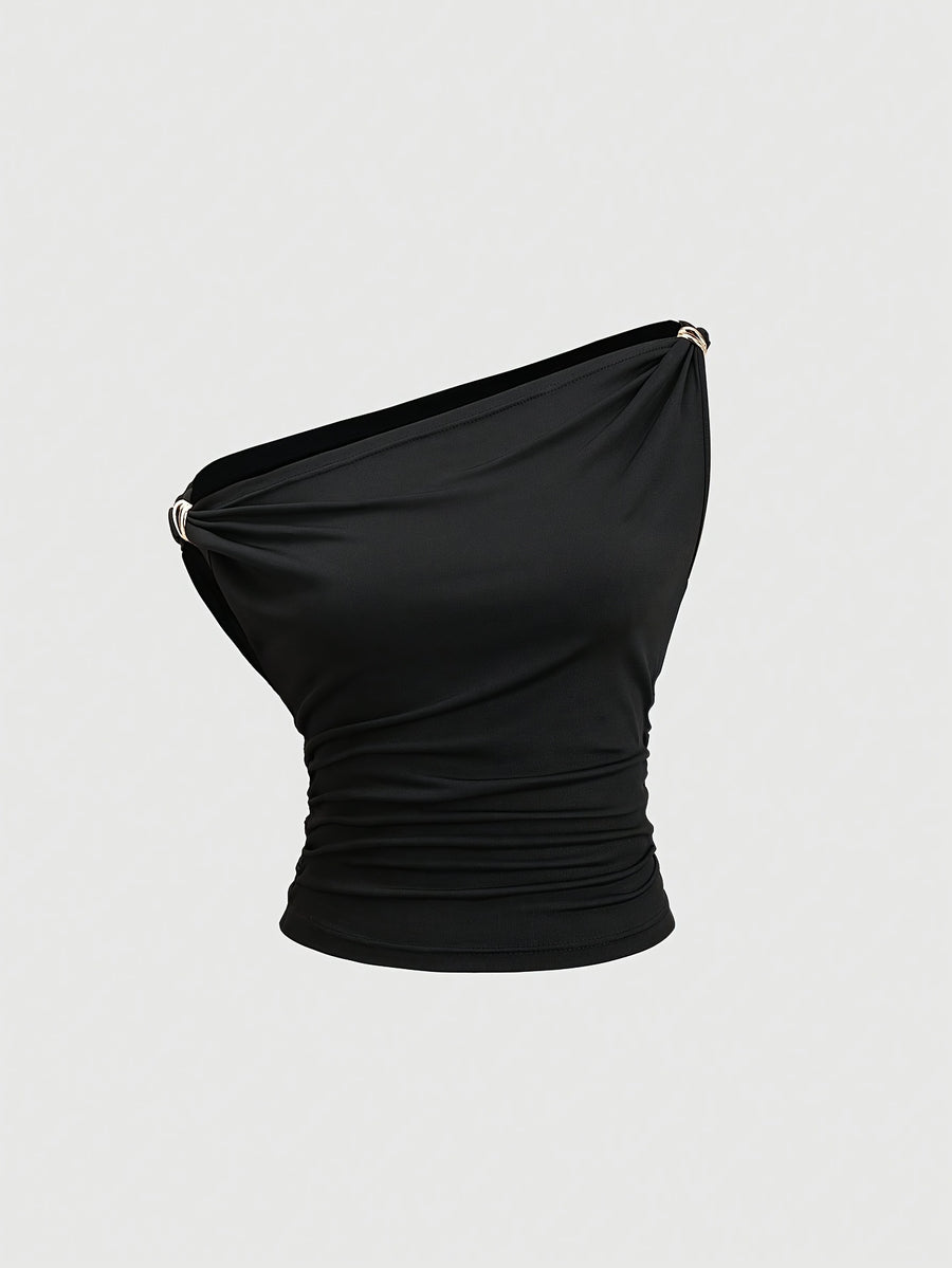 Women'S Fashion Top - Black