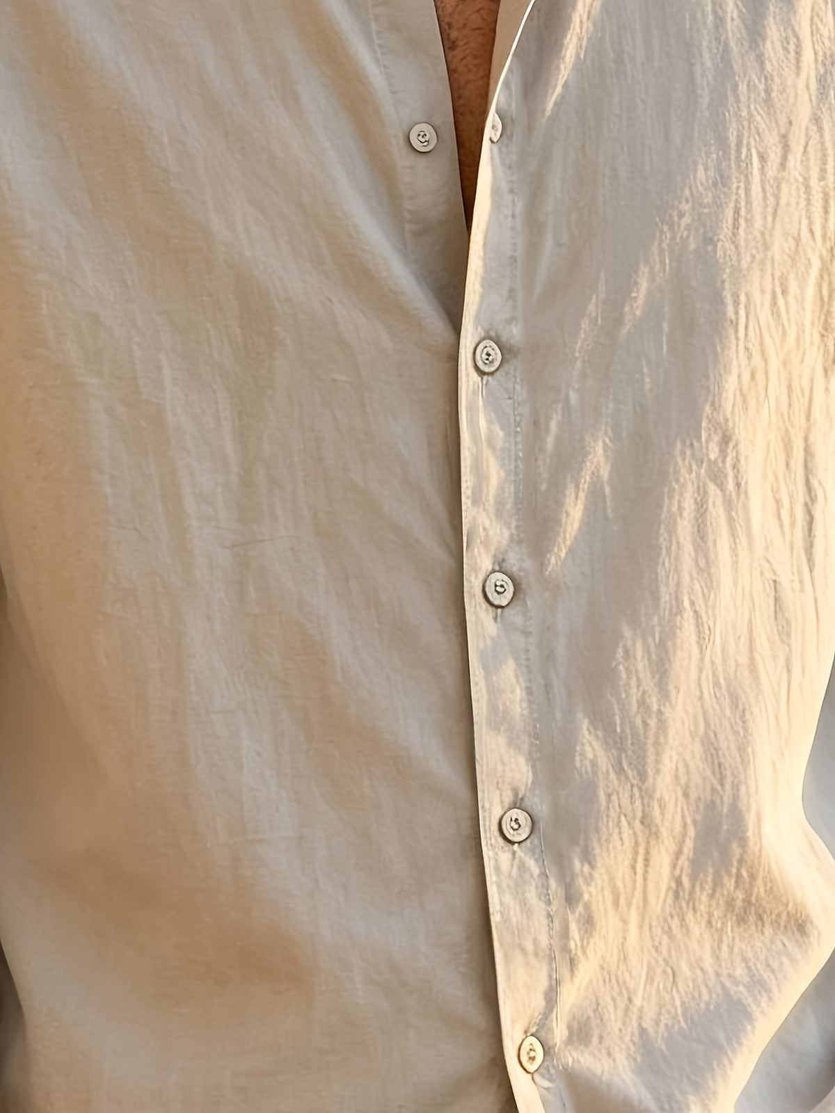 Vacation Style Men'S Summer Long Sleeve Shirt, Classic Lapel Single-Breasted Design, Multiple Basic Solid Colors Available, Suitable for Daily Commute And Beach Travel (Shirt) - Grey