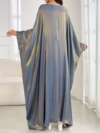 80522-Solid Loose Dress - Haze Blue