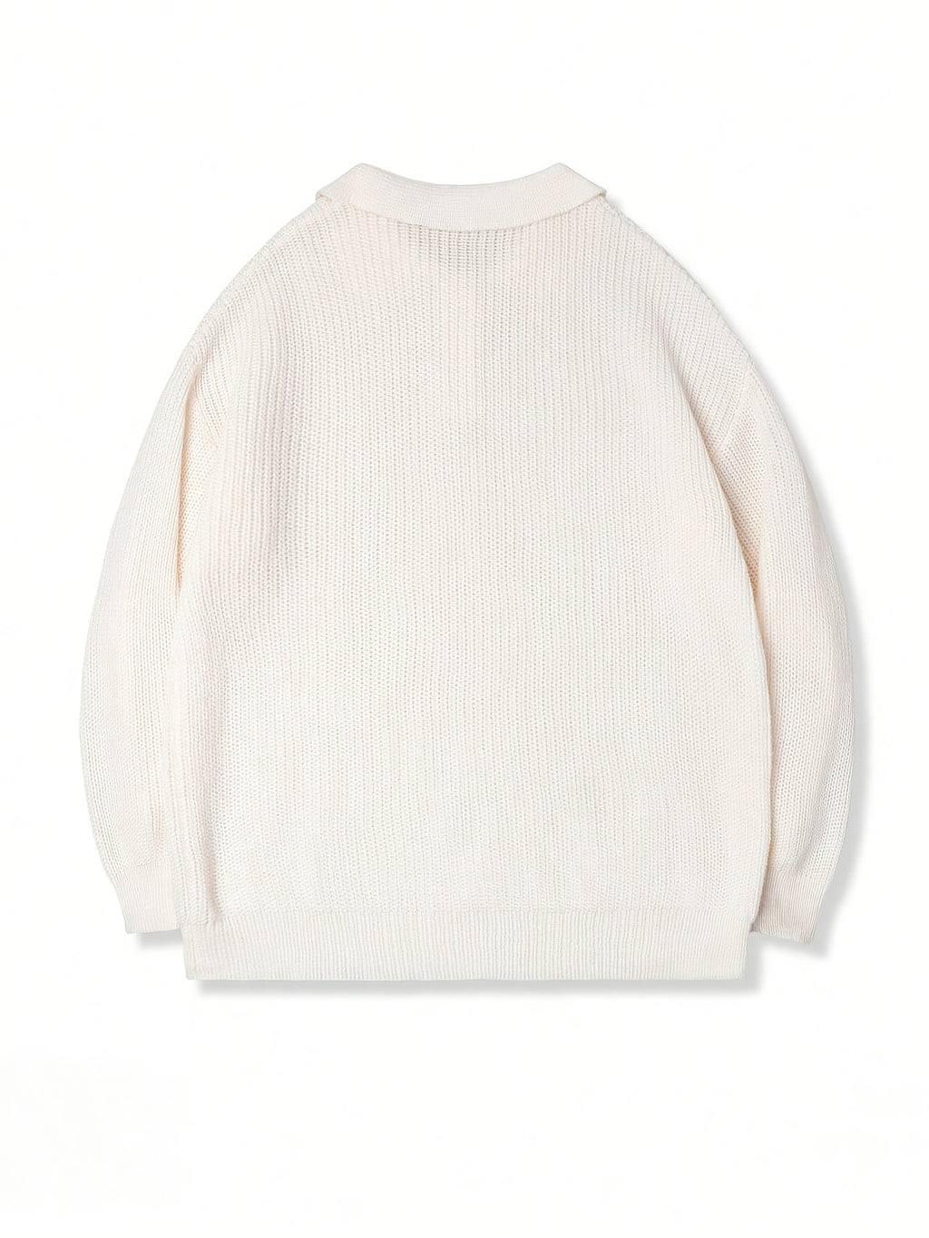 Autumn Wear Back to School Opening Clothes Autumn Winter Trendy Japanese Korean Easy Men'S Casual Loose Polo Neck Half-Button Pullover Long Sleeve Sweater - Apricot