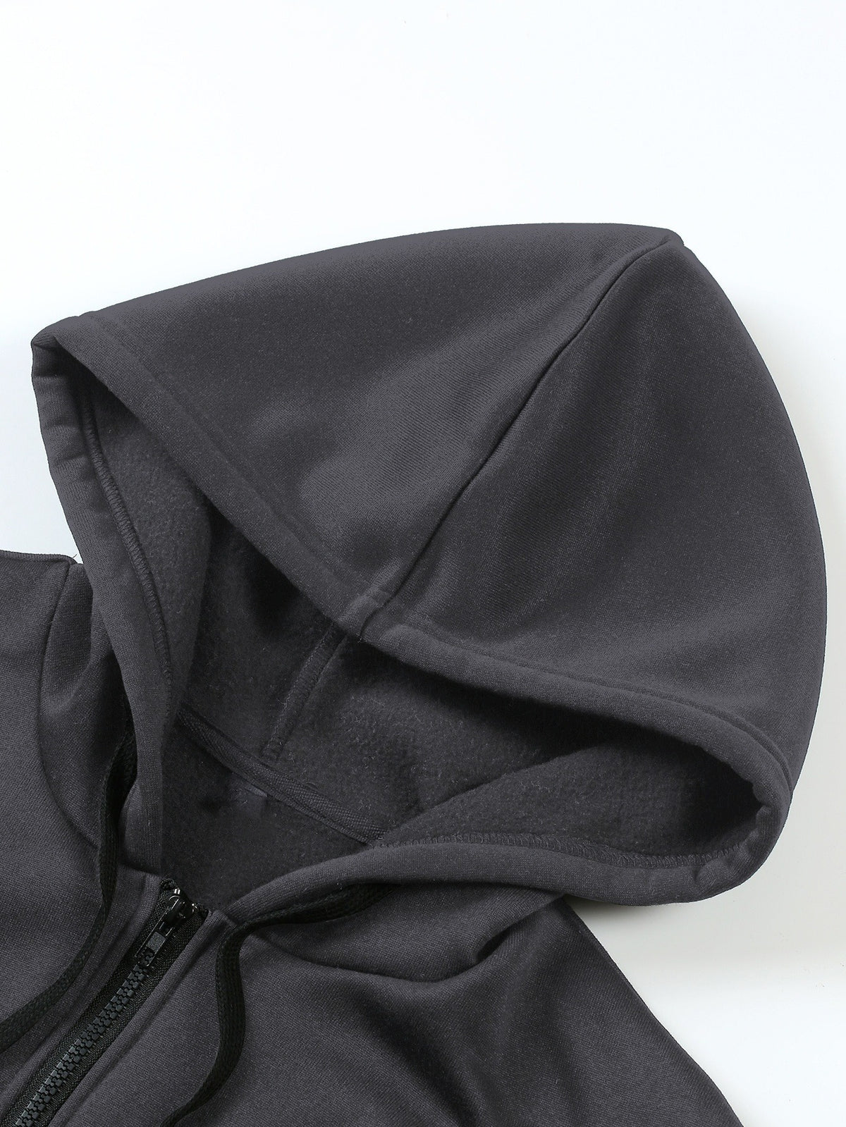 Plus Size - Plus Size - Plus Size Women'S Casual Autumn And Winter Letter Print Sweatshirt, Long Sleeve Pocket Hooded Zip Jacket, Women'S, Hoodie - Dark Gray