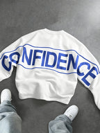 Men's Casual Printed Sportswear Long Sleeved T-shirt - White