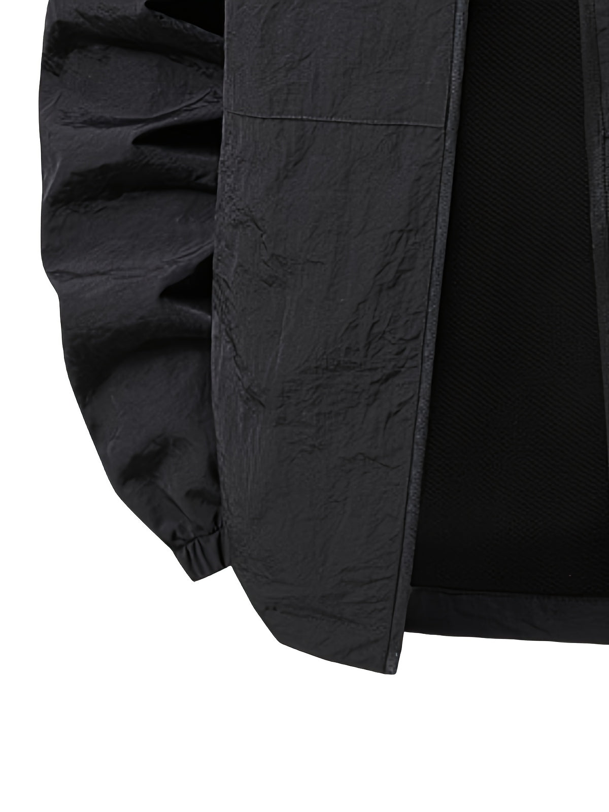 Men'S Stand-Collar Business Casual Jacket, New Spring And Autumn Outdoor Windbreaker, Windproof And Loose Jacket, Men'S Fashion - Black