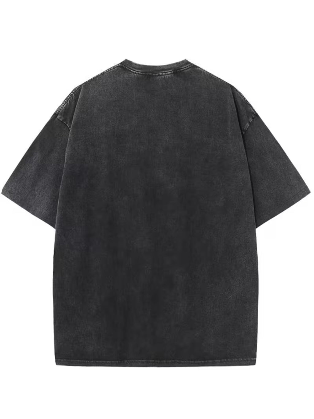 Men's Fashion Short-Sleeve Washed Distressed T-Shirt with "G" Letter Graphic Print, Suitable for Daily, Streetwear, Vintage, and Other Styling Approaches - Black