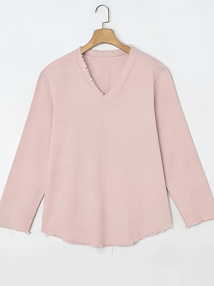 European and American Cross-Border Fashion Men's Washed Long-Sleeve Shirt - Pink Color