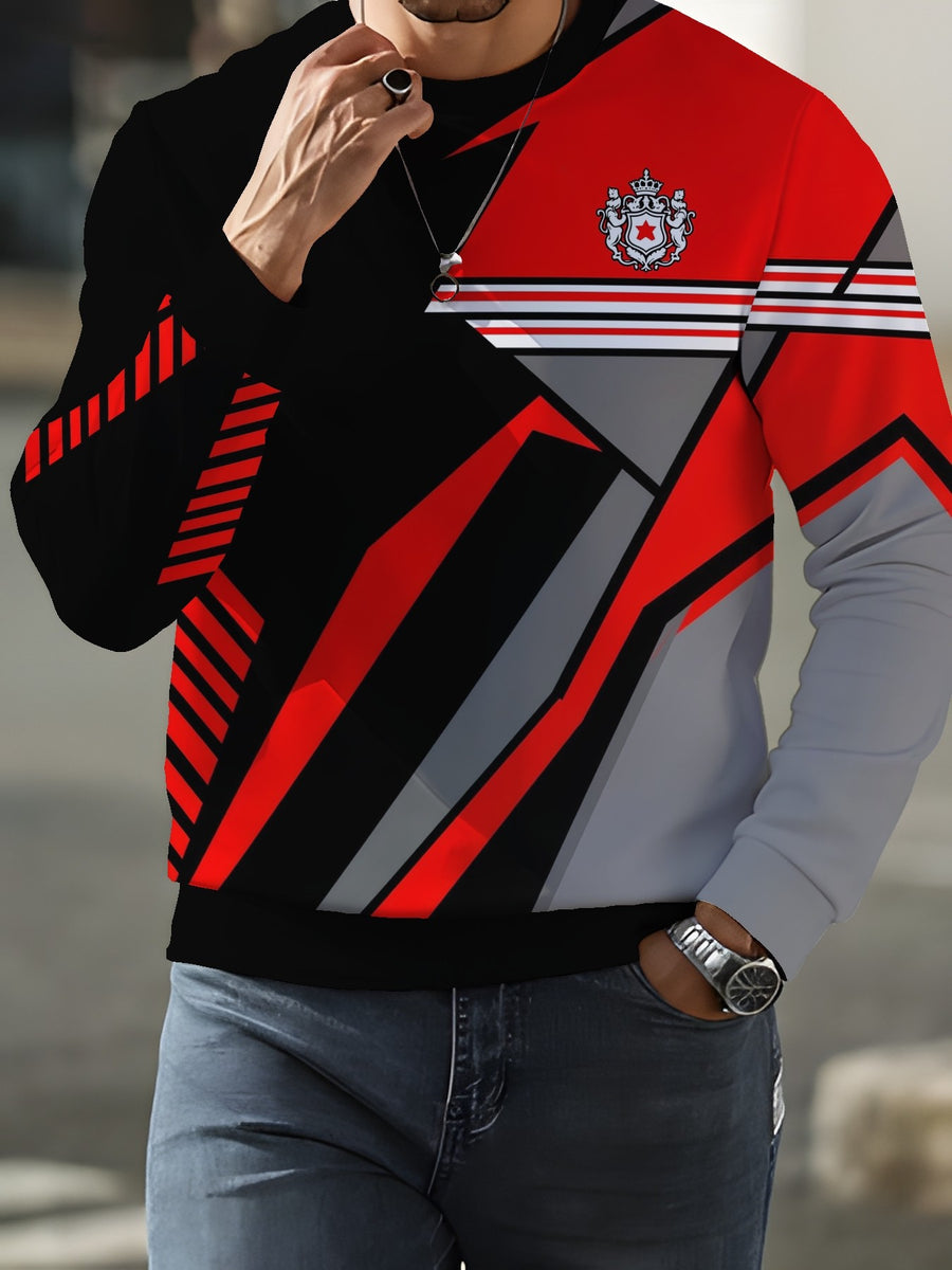 Round Neck Long Sleeve Sweatshirt Men'S Spring Autumn Fashion Round Neck Sweatshirt - Mixed colors