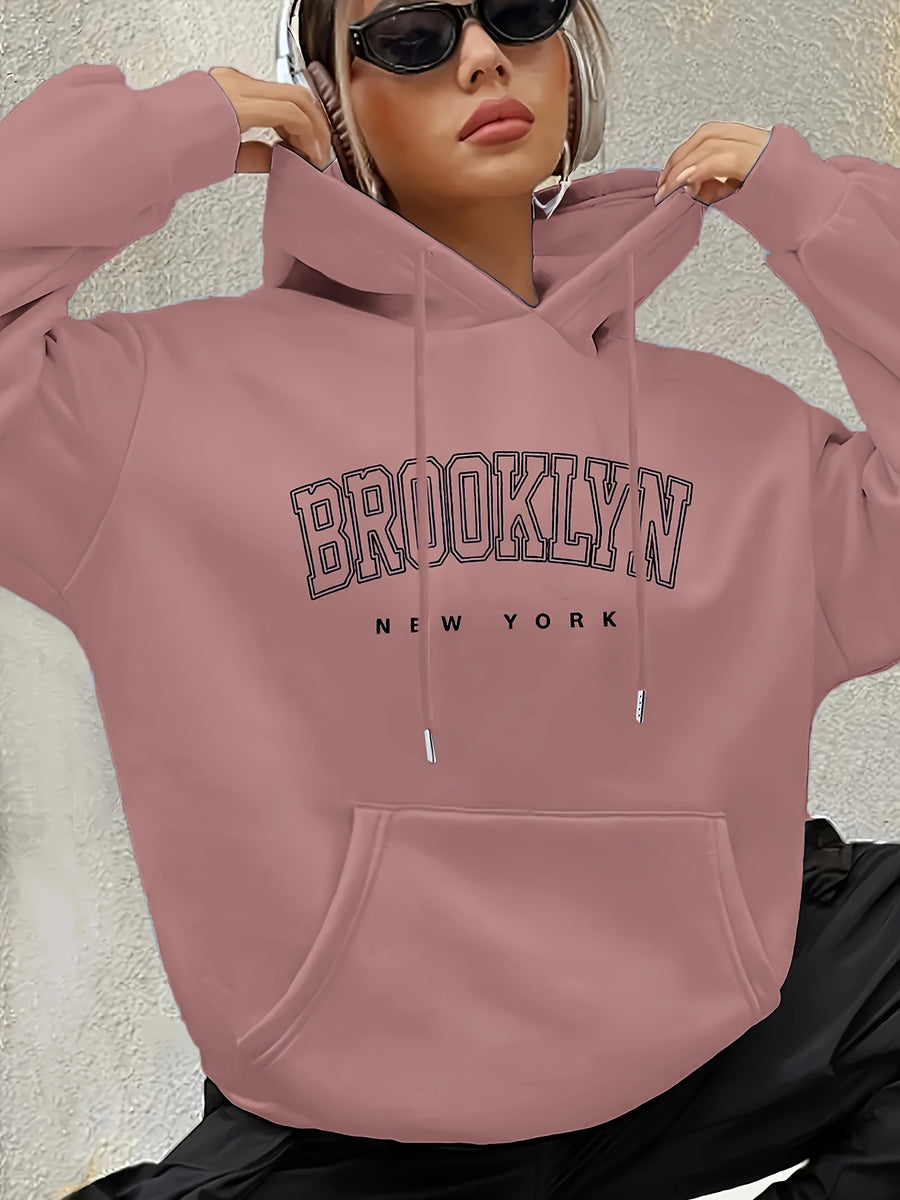 Women's Fashion Hoodie - Dark Pink