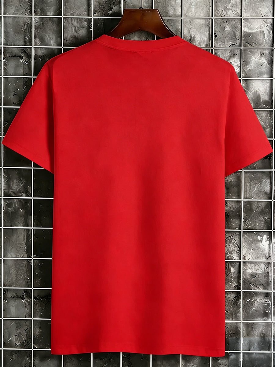 Men'S Casual Sports Short Sleeve T-Shirt with Gradient Diagonal Stripe Pattern Comfortable Breathable Quick-Drying Cool Suitable for Daily Wear Outdoor Jogging Available in 8 Colors Suitable for All Seasons - Red