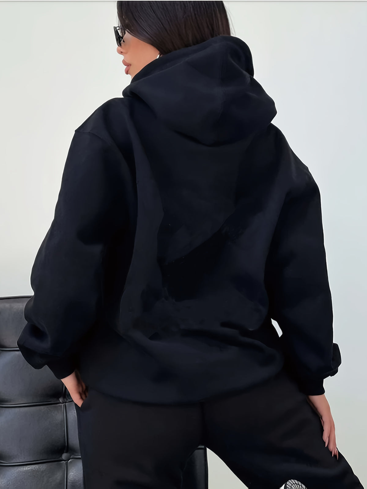 Women's Sweatshirt Set, Casual Cool Trendy Fashion Set for Women - Black