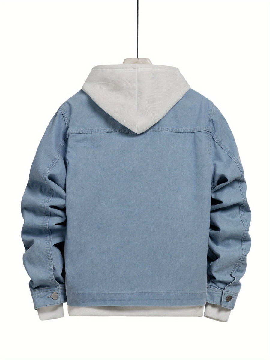 Men'S Casual Denim Jacket - Light Blue