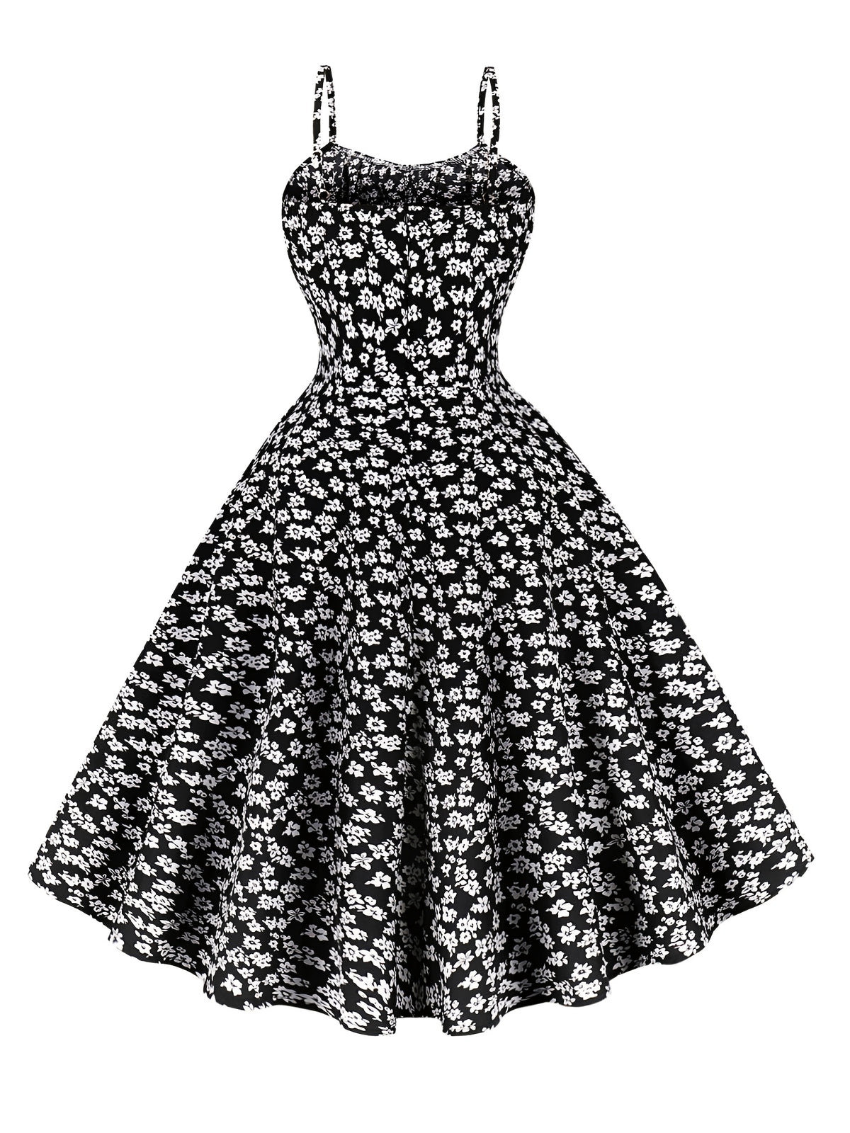 Summer Elegant Party Casual Vacation Small Floral Print Dress - Mixed colors