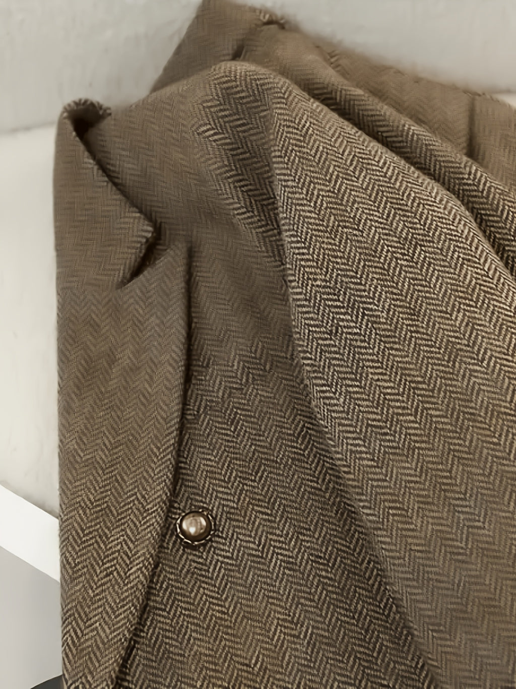 Women'S Elegant Blazer - Business Formal & Casual Versatile Style, H-Shaped Structured Cut with Front Button-Detail, Suitable for Office/Wedding/Daily Wear, Exclusively for Professional Women, Exquisite Design And Sturdy Texture - Khaki