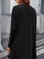 Cardigan Mid-Length Spring Summer Autumn Top Women'S Casual Versatile Elegant Party Holiday Festive Jacket - Black 1