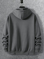 Warner Bros. Official Men's Autumn Hooded Sweatshirt, with Ribbed Cuffs, Breathable Polyester Fabric, Summer Beach Surfing Anime Print, Suitable for Casual and Sporty Outfits, Friend Gatherings, and Daily Shopping, Pocket Storage - Deep Gray