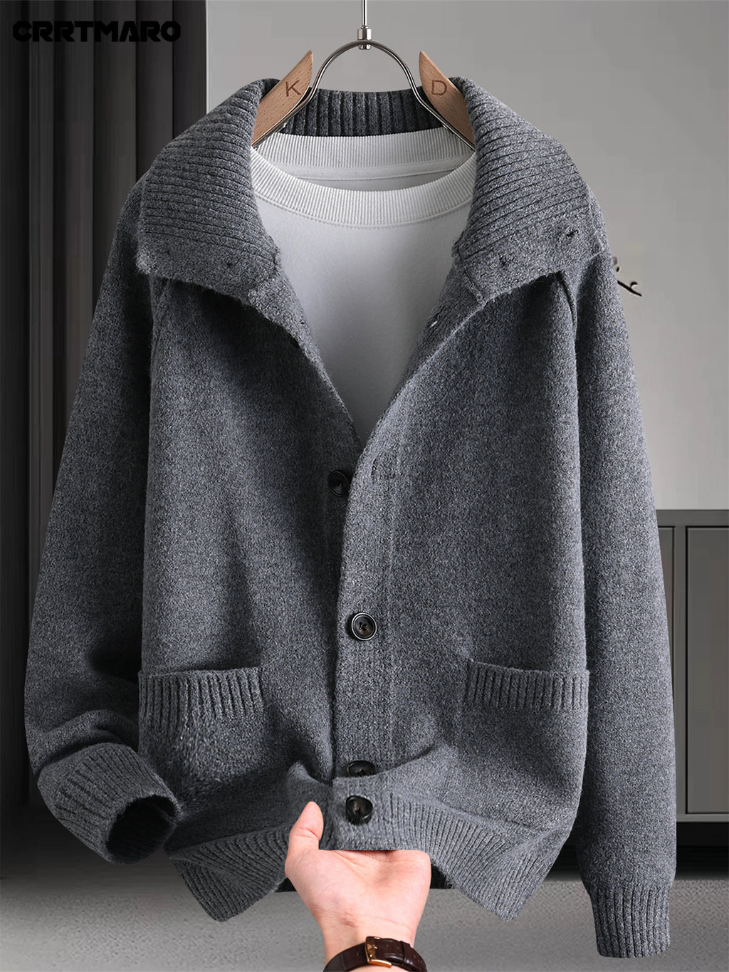 Men'S Pullover Sweater, Warm Long Sleeve Casual Top for Fall And Winter - Black