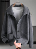 Men'S Pullover Sweater, Warm Long Sleeve Casual Top for Fall And Winter - Black