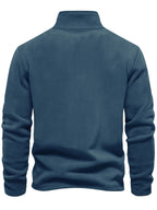 Men's Five-pc Versatile Sweatshirt, Half-Zip Stand Collar Daily Casual Top - Mint Green + Navy Blue + Sky Blue + Black + Orange