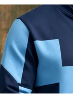 [Print Design - Non-Textured] Men'S Print Stand-Collar Half-Zip Long Sleeve Sweatshirt, Polyester Fabric, Regular Fit, Fashionable Brushstroke Plaid Pattern, Suitable for Casual Wear, Streetwear, And Outdoor Activities - Mixed Color 4